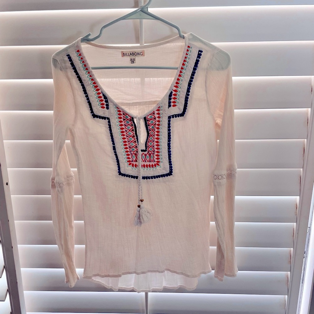Embroidered Billabong Coverup Top